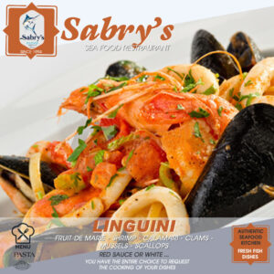 Linguini Fruite di mare (Shrimp, Calamari, Mussels, Clams)